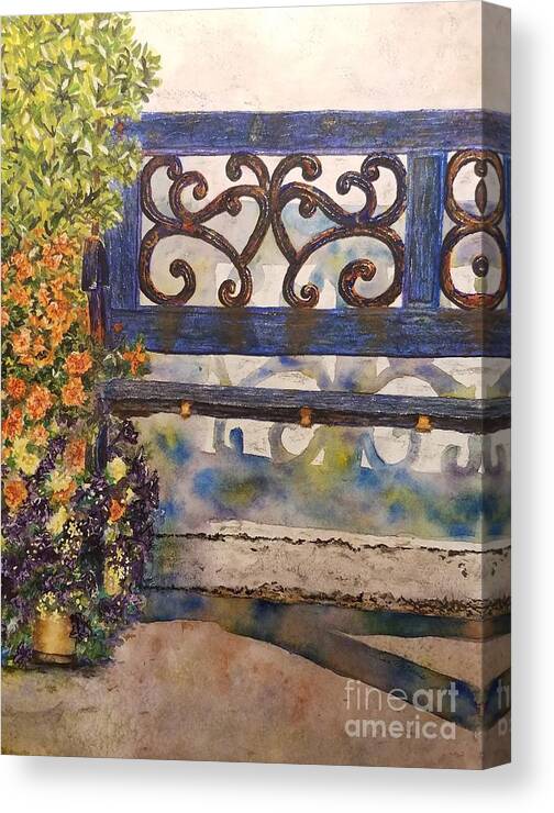 Wrought Iron Canvas Print featuring the painting Won't You Join Me? by Lisa Debaets