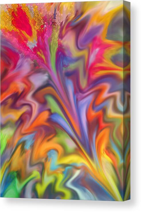 Abstract Canvas Print featuring the digital art You Got Color by Ian MacDonald