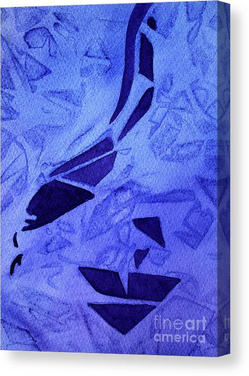 Paintings Canvas Print featuring the painting 08 Purple Abstract 1 by Kathy Braud