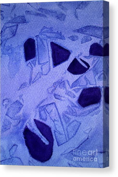 Paintings Canvas Print featuring the painting 09 Purple Abstract 2 by Kathy Braud