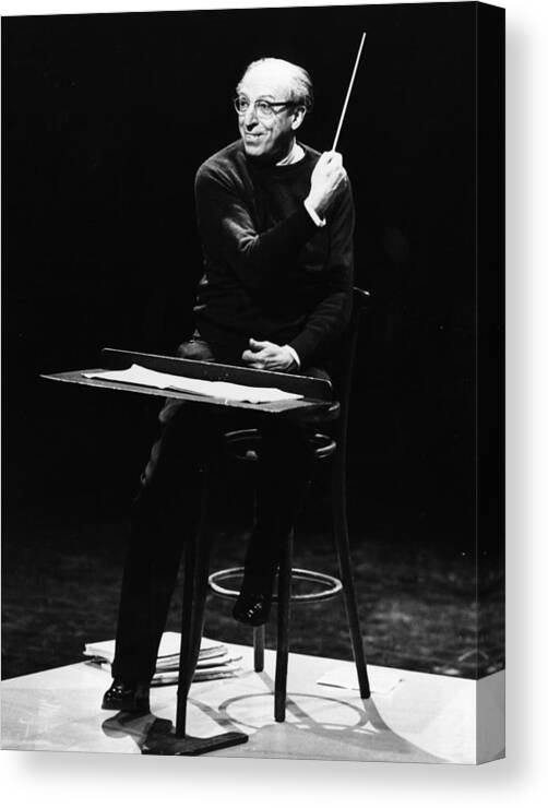 Aaron Copland Canvas Print featuring the photograph Aaron Copland #1 by Erich Auerbach