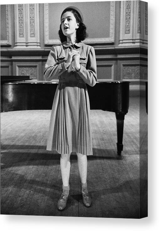 People Canvas Print featuring the photograph Anna Maria Alberghetti #1 by Alfred Eisenstaedt