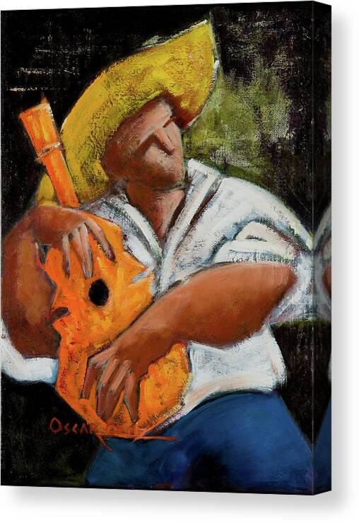 Musician Canvas Print featuring the painting Bravado Alla Prima #1 by Oscar Ortiz