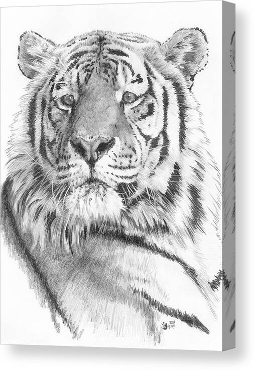 Bengal Tiger Canvas Print featuring the painting Charisma #1 by Barbara Keith