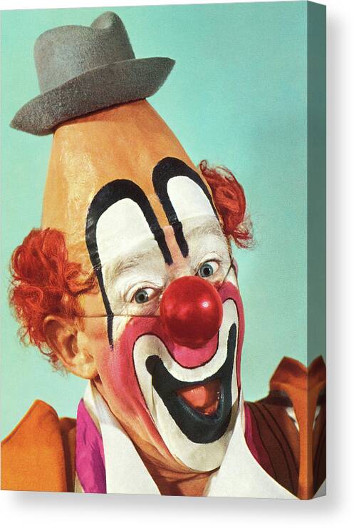 Accessories Canvas Print featuring the drawing Happy Clown by CSA Images