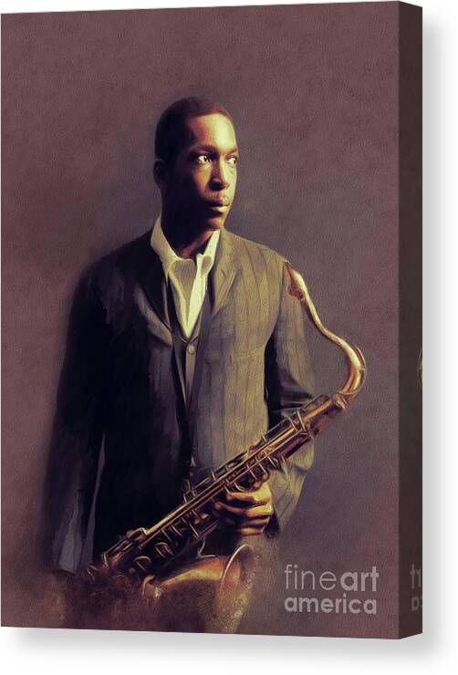 John Canvas Print featuring the painting John Coltrane, Music Legend #2 by Esoterica Art Agency