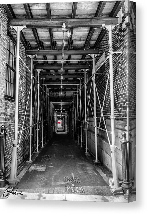 Architecture Canvas Print featuring the photograph Under Construction #2 by Chris Montcalmo