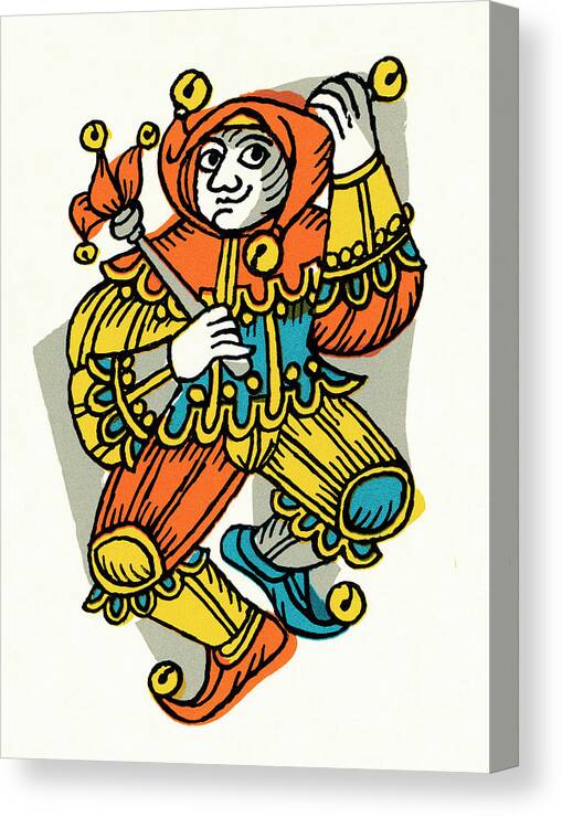 Activity Canvas Print featuring the drawing Court jester #4 by CSA Images