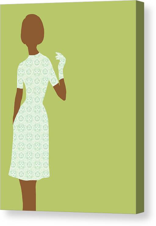 Adult Canvas Print featuring the drawing Fashionable woman by CSA Images