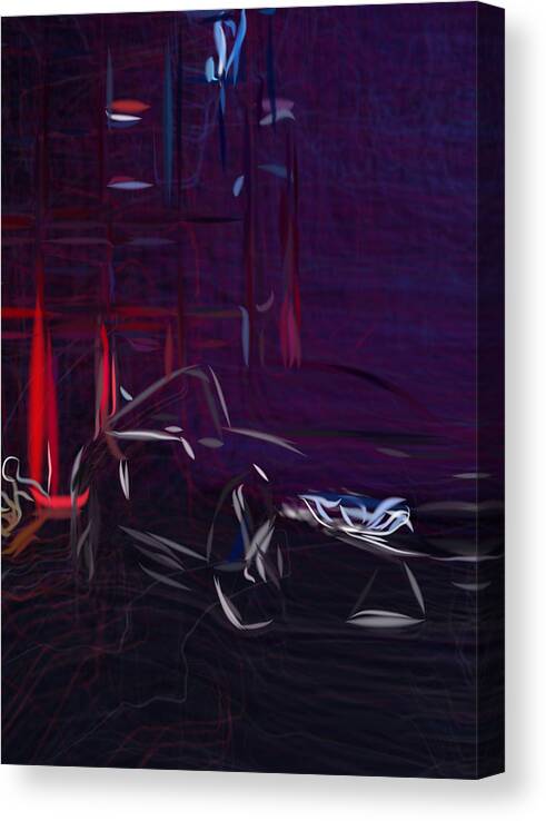 Wall Art Decor Canvas Print featuring the digital art Bmw I8 Drawing #53 by CarsToon Concept