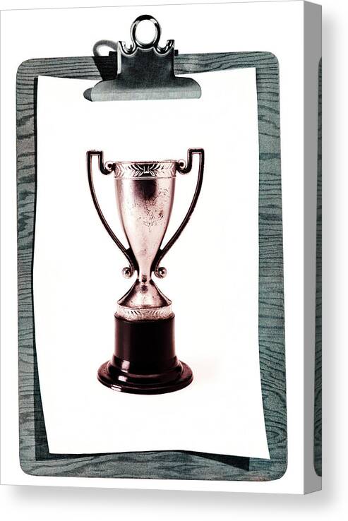 Accomplish Canvas Print featuring the drawing Trophy #6 by CSA Images