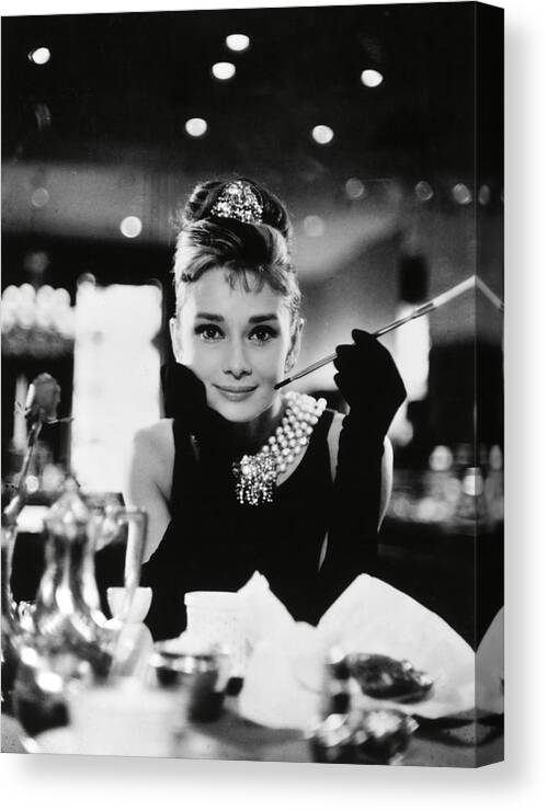 Audrey Hepburn Canvas Print featuring the photograph AUDREY HEPBURN in BREAKFAST AT TIFFANY'S -1961-. #7 by Album
