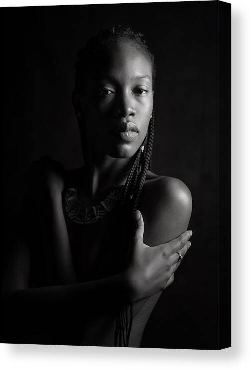 Nude Canvas Print featuring the photograph Black Pearl by Derek Galon, Ma, Frps, Fops