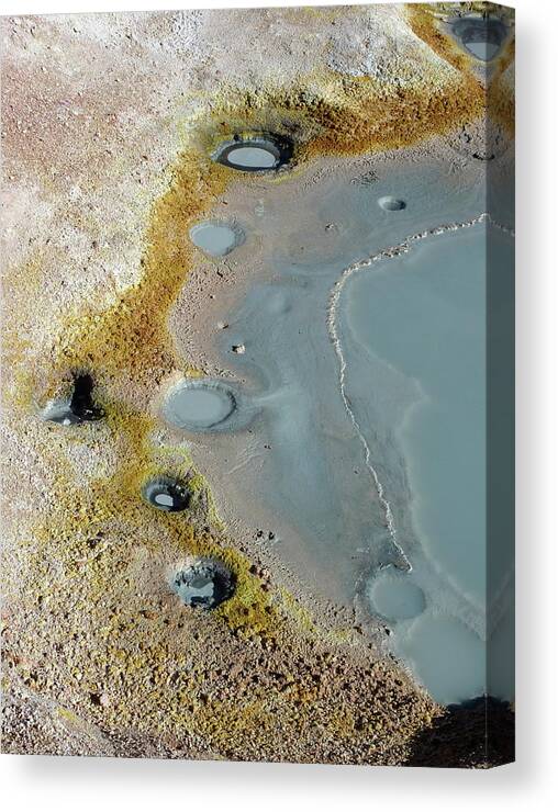 Tranquility Canvas Print featuring the photograph Boiling Mud At Sol De Mañana by Photograph By Michael Schwab