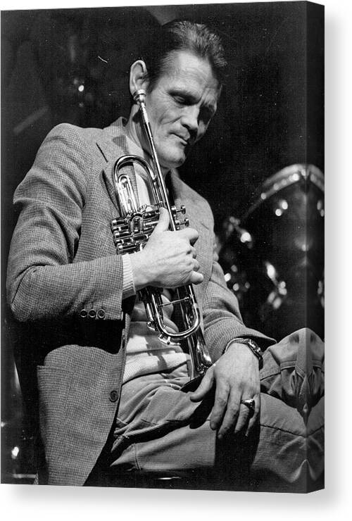 Music Canvas Print featuring the photograph Chet Baker Performing by Tom Copi