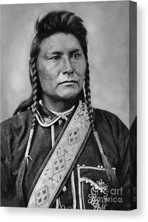 People Canvas Print featuring the photograph Chief Joseph by Bettmann