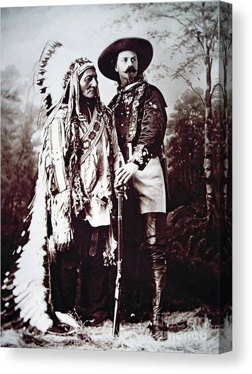 lounge Rettsmedicin hack Chief Sitting Bull On Tour With Buffalo Bill Cody And His Wild West Show  Canvas Print / Canvas Art by American Photographer