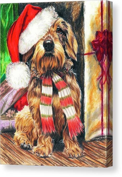 Small Dog With Santa Hat
Dachsund
Christmas Canvas Print featuring the painting Dachsund Santa Hat by Barbara Keith
