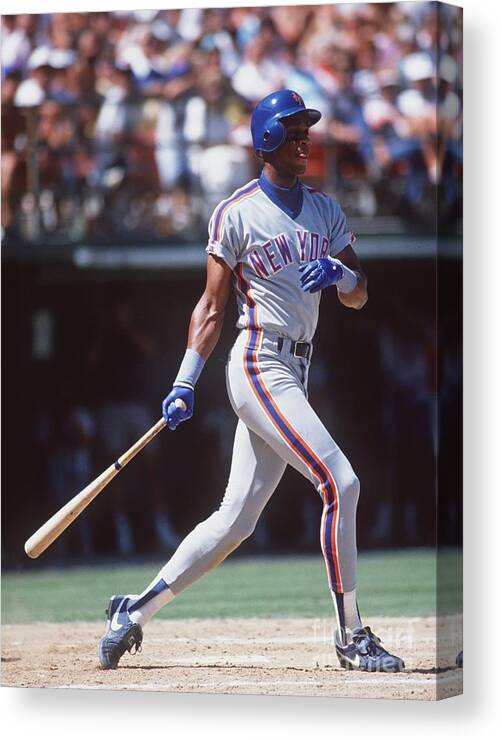 Candlestick Park Canvas Print featuring the photograph Darryl Strawberry by Stephen Dunn