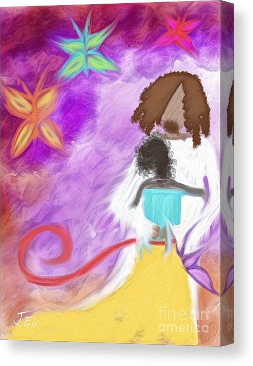 Prophetic Canvas Print featuring the mixed media Daughter by Jessica Eli