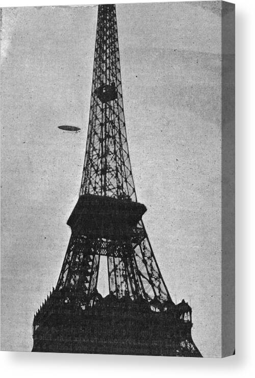Airplane Canvas Print featuring the photograph Eiffel Tower Pass by Hulton Archive
