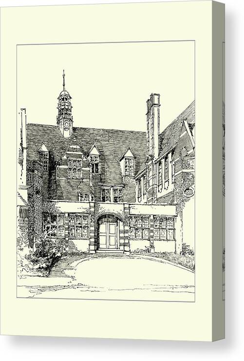 Architecture Canvas Print featuring the painting English Architecture Vi by Reginald Blomfield