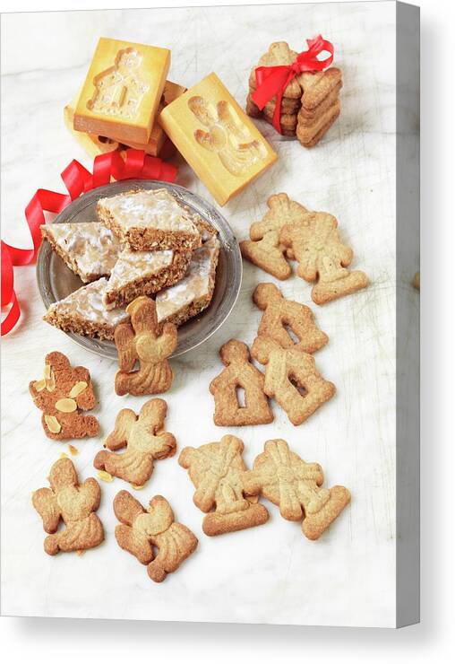 Ip_11316801 Canvas Print featuring the photograph German And Austrian Christmas Biscuits by Nicolas Leser