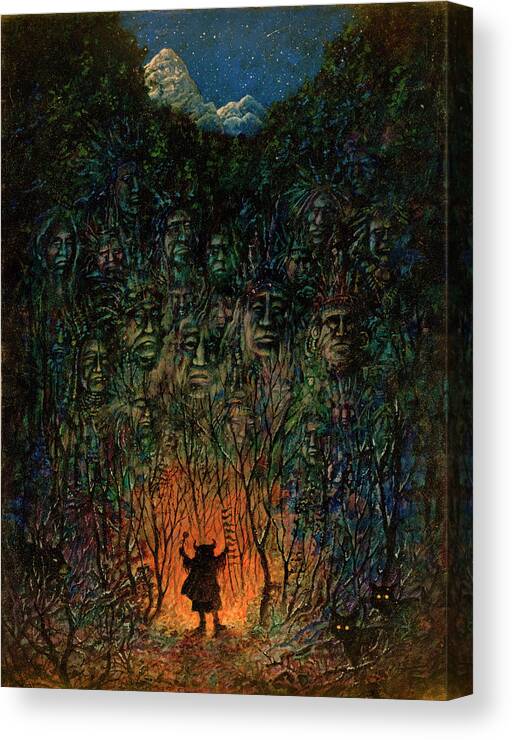 005 Canvas Print featuring the painting Ghosts 2 by Bill Bell