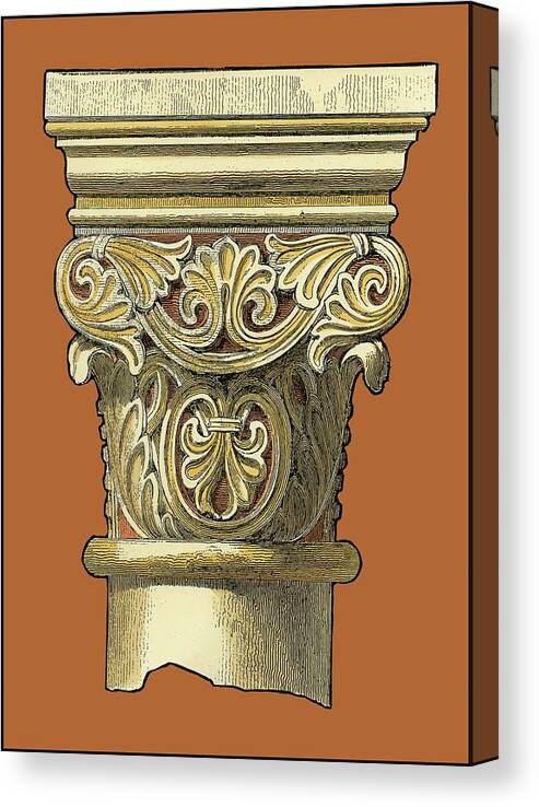 Architecture Canvas Print featuring the painting Graphic Capital Iv by Vision Studio