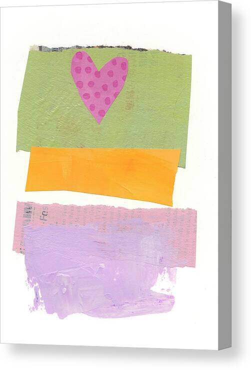 Abstract Art Canvas Print featuring the painting Heart #22 by Jane Davies