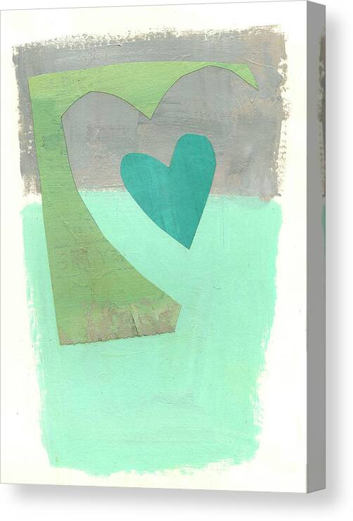 Abstract Art Canvas Print featuring the painting Heart #28 by Jane Davies
