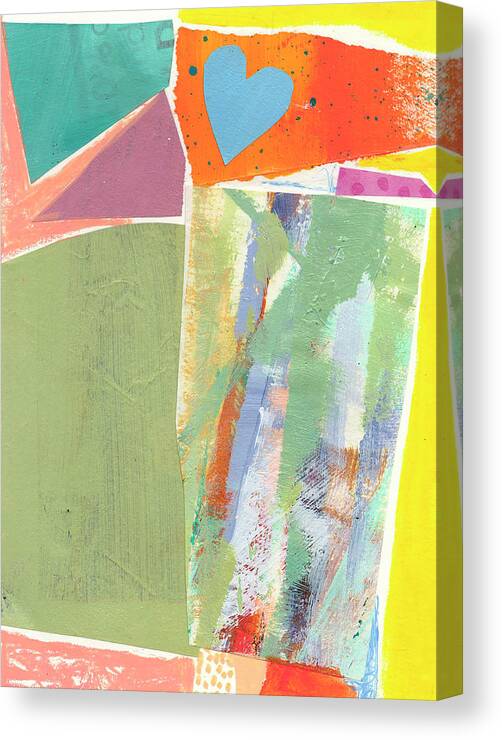 Abstract Art Canvas Print featuring the painting Heart #32 by Jane Davies