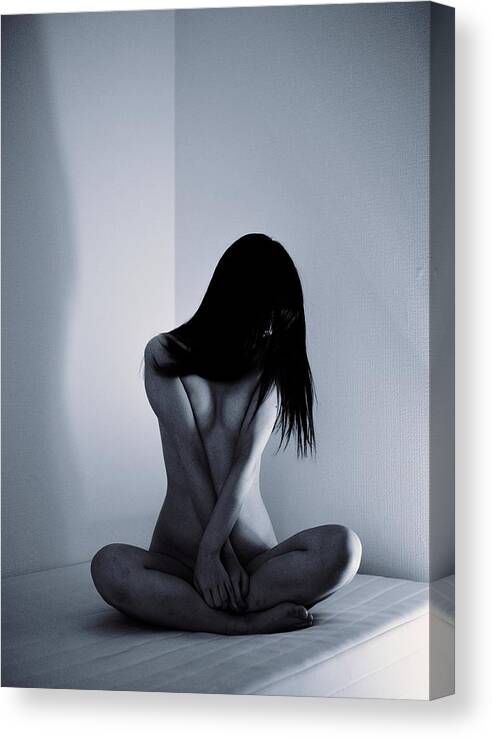 Fine Art Nude Canvas Print featuring the photograph Her Room by ??[u-kei]