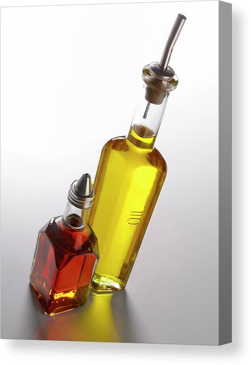 Huilier Et Vinaigrier Oil Bottle And Vinegar Bottle Canvas Print / Canvas  Art by Studio - Photocuisine - Fine Art America