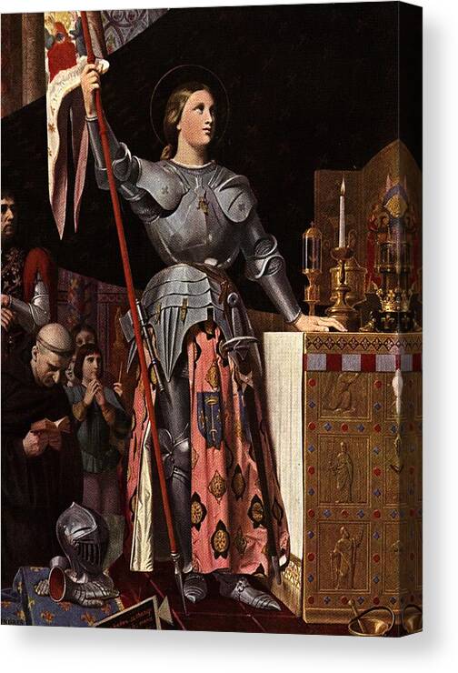 People Canvas Print featuring the photograph Joan In Armour by Hulton Archive