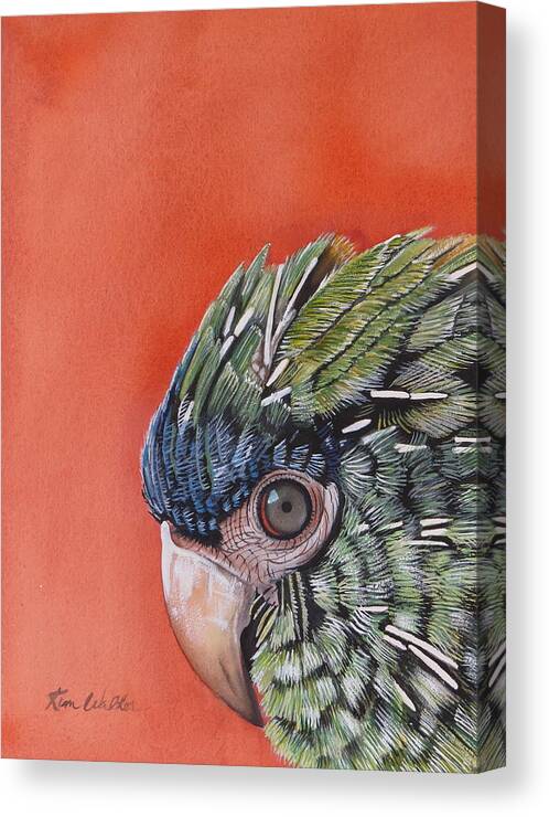 Orange Canvas Print featuring the painting Jose Watercolor by Kimberly Walker
