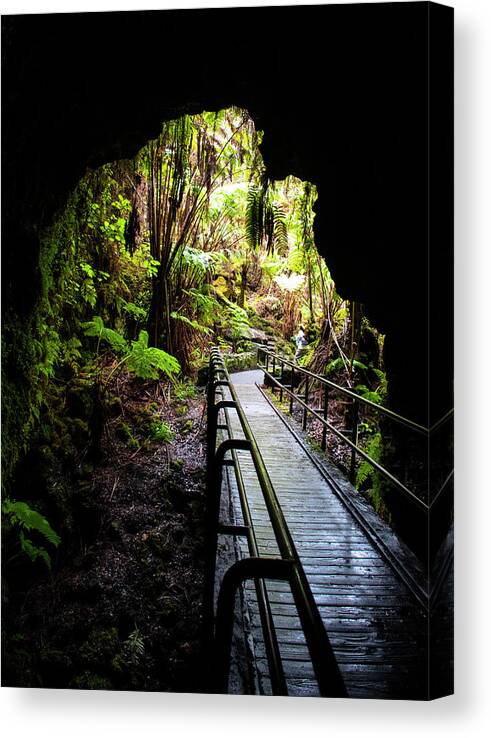 Lava Tube Canvas Print featuring the photograph Lava Tube by Robert Michaud