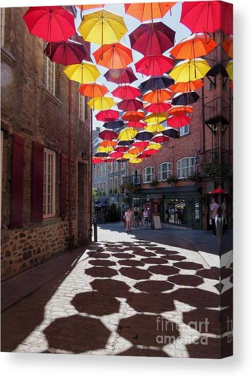 Umbrellas Canvas Print featuring the photograph Let it Rain 1 by Diana Rajala