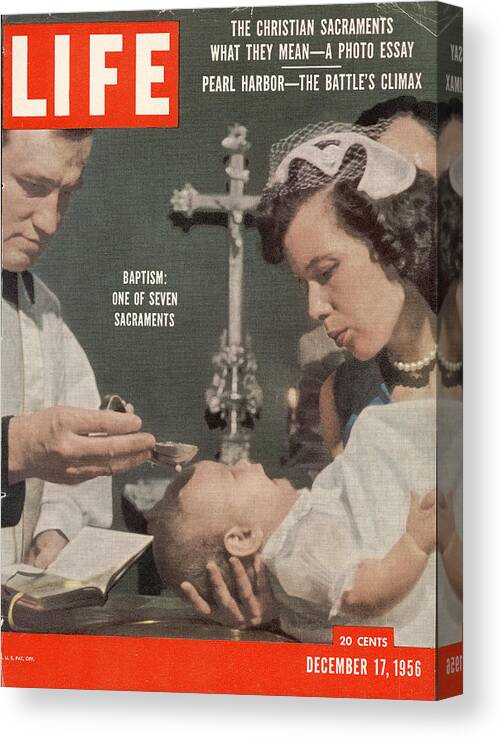 Baptism Canvas Print featuring the photograph LIFE Cover: December 17, 1956 by Gordon Parks
