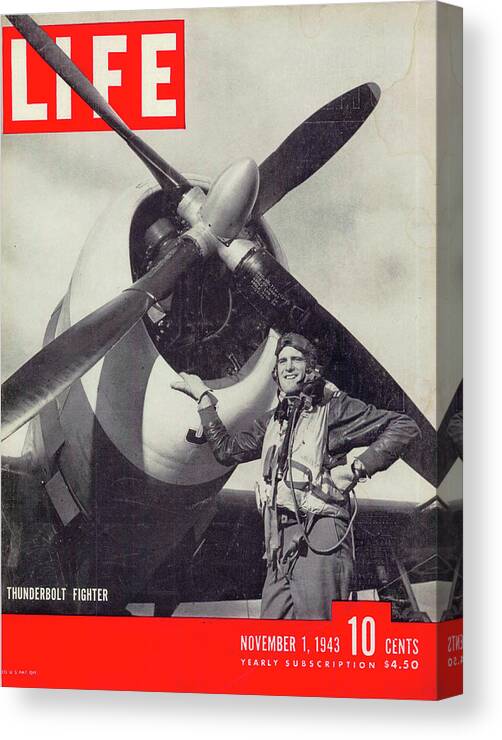 Thunderbolt Canvas Print featuring the photograph LIFE Cover: November 1, 1943 by Frank Scherschel