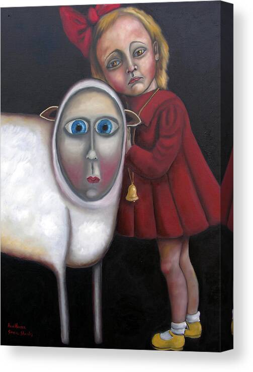Steve Canvas Print featuring the painting Mary Had a Lamb by Steve Shanks