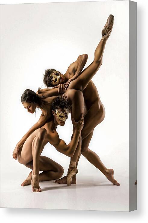 Fine Art Nude Canvas Print featuring the photograph Masks IIi by Ddiarte