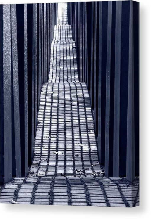 Berlin Canvas Print featuring the photograph Memorial To Murdered Jews In Berlin by Lothar Knopp