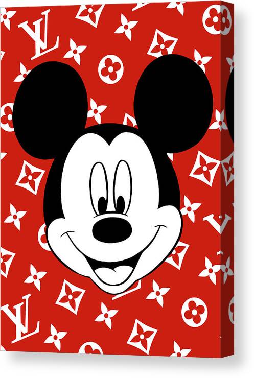 Mickey Mouse Supreme Louis Vuitton Canvas Print / Canvas Art by Supreme Ny