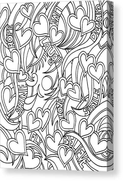 Coloring Books Canvas Print featuring the drawing Mixed Coloring Book 41 by Kathy G. Ahrens