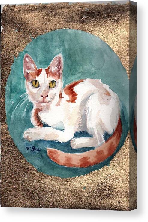 Tondo Canvas Print featuring the painting Obi by Mimi Boothby