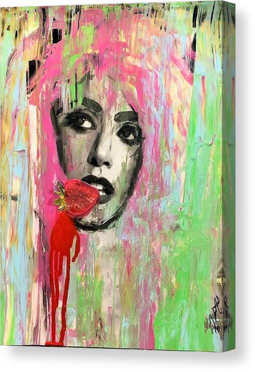 Musician Canvas Print featuring the mixed media Ohh La by Jayime Jean