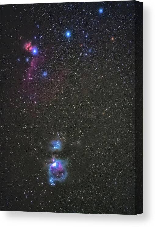 Orion Canvas Print featuring the photograph Orion Nebula by Marybeth Kiczenski