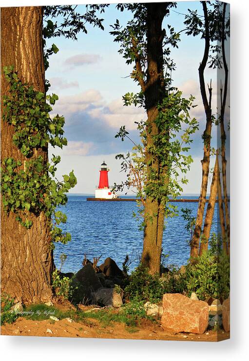 Lighthouse Canvas Print featuring the photograph Our Shining Lighthouse by Ms Judi