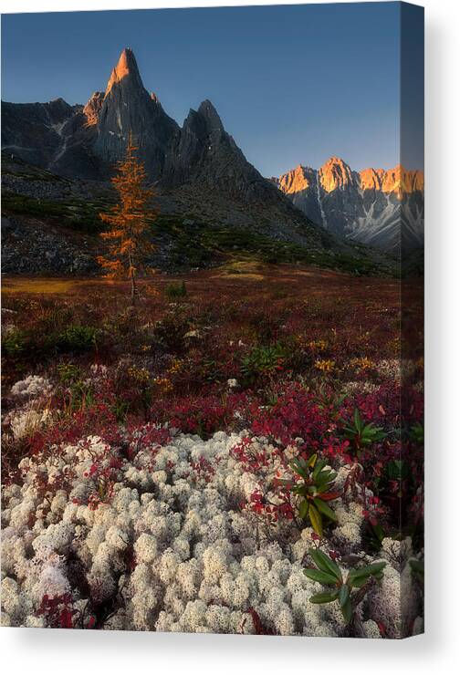Mountains Canvas Print featuring the photograph Peak Challenger by Valeriy Shcherbina